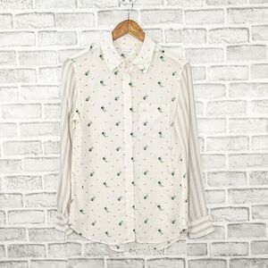 Equipment Femme Reese Archive Provence Floral Stripe shirt Size XS